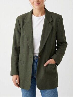 Vintage Bianca Olive Green 100% Viscose Blazer